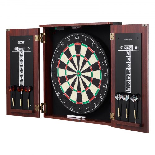 Dartboard and Cabinet Set ReadytoPlay Bundle Official Size Dartboard