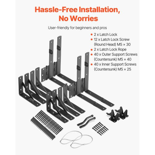 Gate Corner Brace Bracket 2 Sets Anti Sag Gate Frame Hardware Kit Gate