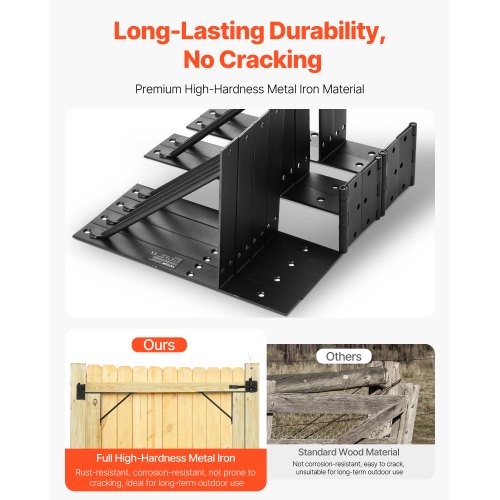 Gate Corner Brace Bracket 2 Sets Anti Sag Gate Frame Hardware Kit Gate