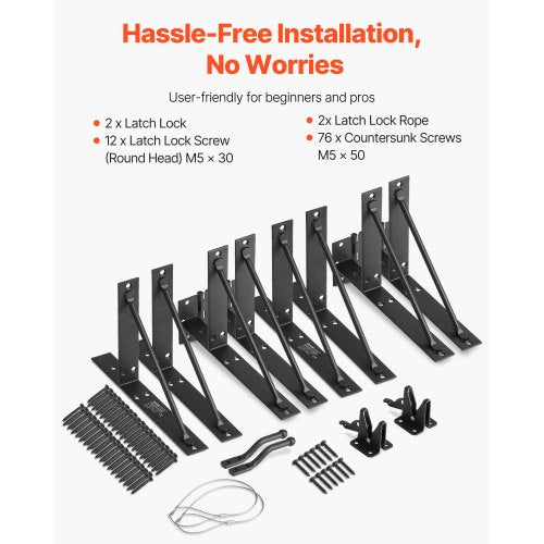 Gate Corner Brace Bracket 2 Sets Anti Sag Gate Frame Hardware Kit Gate