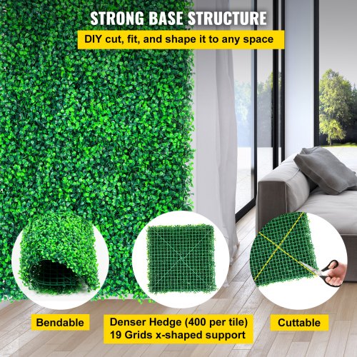 Artificial Boxwood Panels 20 PCS 20x20 Boxwood Hedge Wall Panels PE