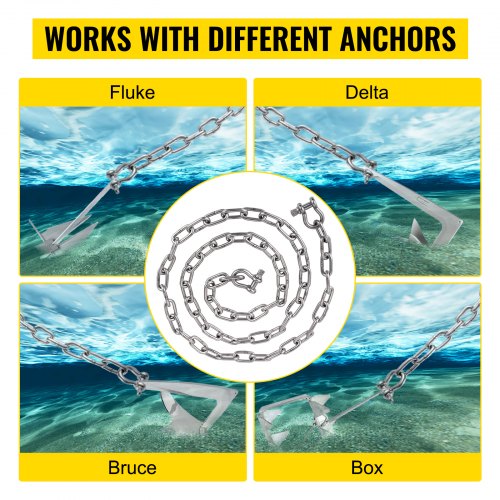 Anchor Chain 6 x 516 316 Stainless Steel Chain 38 Anchor Chain