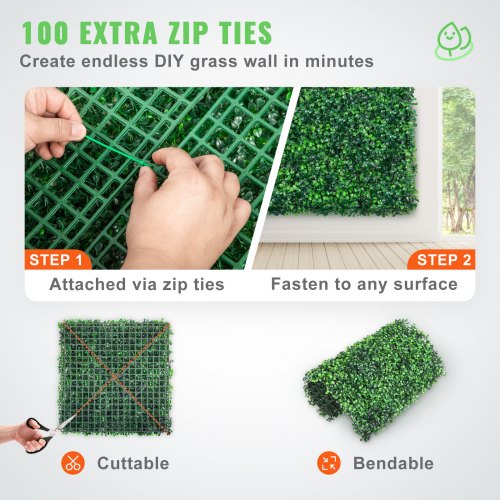 12PCS 20x20inch Artificial Boxwood Panels Boxwood Hedge Wall