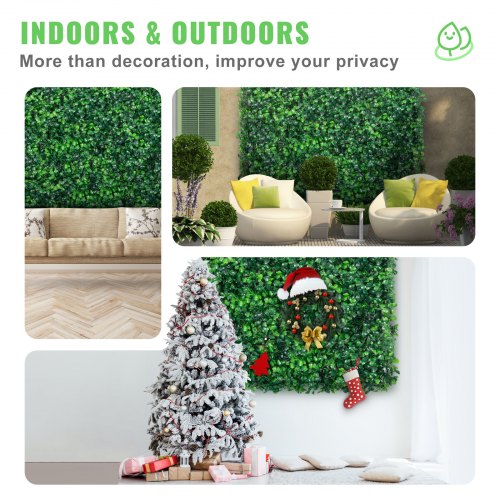 12PCS 20x20inch Artificial Boxwood Panels Boxwood Hedge Wall