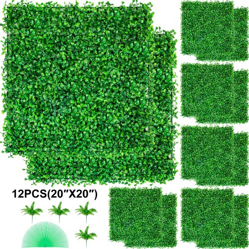 12PCS 20x20inch Artificial Boxwood Panels Boxwood Hedge Wall