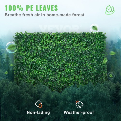 12PCS 24x16 Grass Wall Panels for 32 SQ Feet Boxwood Hedge Wall Panels