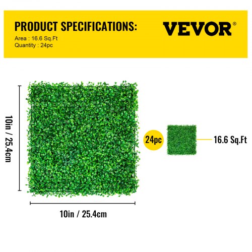 Artificial Boxwood Panel UV 24pcs Boxwood Hedge Wall Panels Artificial Grass