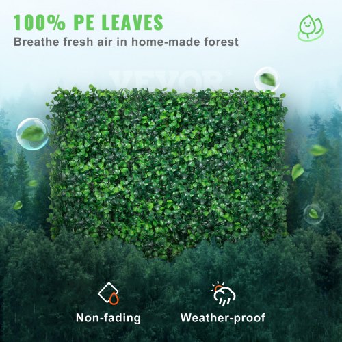 Artificial Boxwood Panel UV 24pcs Boxwood Hedge Wall Panels Artificial Grass