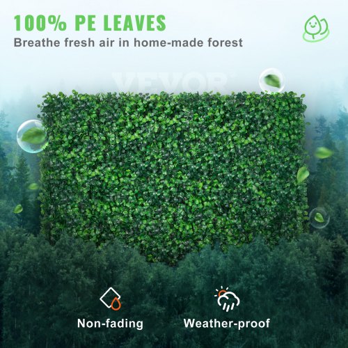 Artificial Boxwood Panel UV 24pcs Boxwood Hedge Wall Panels Artificial Grass