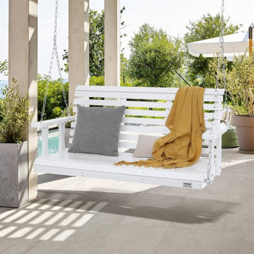 Wooden Porch Swing 4.5 ft Patio bench swing for Courtyard Garden