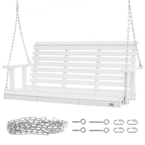 Wooden Porch Swing 4.5 ft Patio bench swing for Courtyard Garden