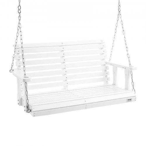 Wooden Porch Swing 4 ft Patio bench swing for Courtyard Garden Upgraded