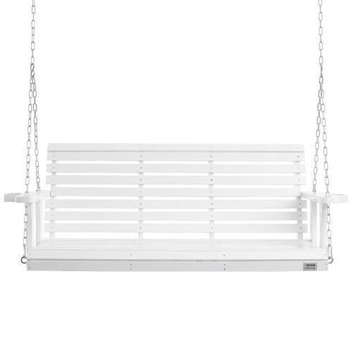 Wooden Porch Swing 5.5 ft Patio bench swing for Courtyard Garden