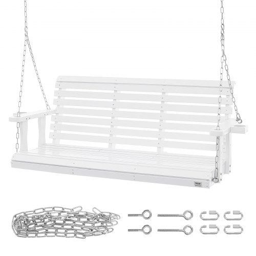 Wooden Porch Swing 5.5 ft Patio bench swing for Courtyard Garden