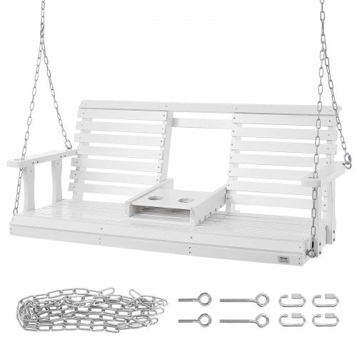 Wooden Porch Swing 5 ft Patio bench swing for Courtyard Garden Upgraded