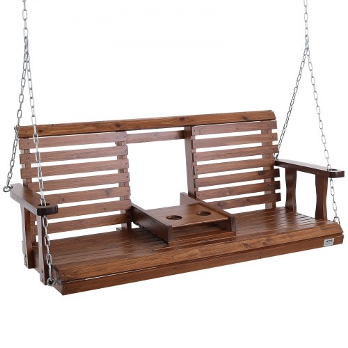 Wooden Porch Swing 5 ft Patio bench swing for Courtyard Garden Upgraded