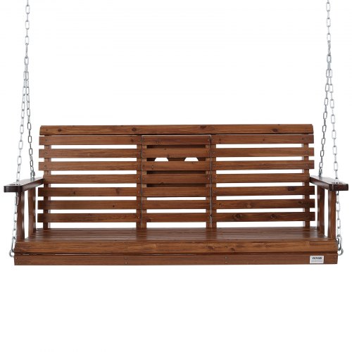Wooden Porch Swing 5 ft Patio bench swing for Courtyard Garden Upgraded