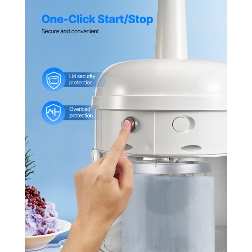 Commercial Ice Shaver Crusher 220lbshr Electric Fluffy Ice Snow Cone