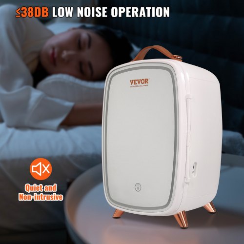 Mini Fridge for Bedroom 6L Luxury Skin Care Fridges with Mirror and LED