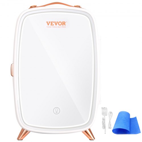 Mini Fridge for Bedroom 6L Luxury Skin Care Fridges with Mirror and LED