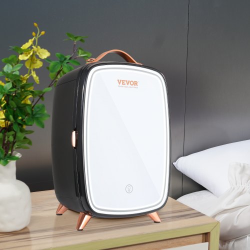 Mini Fridge 6L Skincare Fridge with LED light and HD Mirror ACDC Makeup