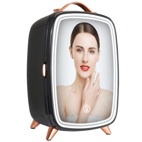 Mini Fridge 6L Skincare Fridge with LED light and HD Mirror ACDC Makeup