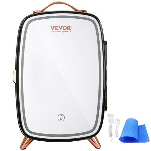 Mini Fridge 6L Skincare Fridge with LED light and HD Mirror ACDC Makeup