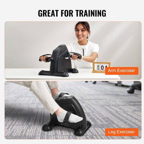 Under Desk Bike Pedal Exerciser Mini Exercise Bike for ArmLeg Exercise