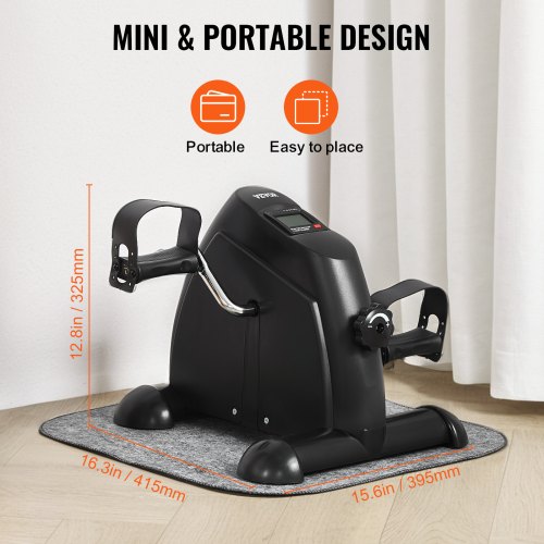 Under Desk Bike Pedal Exerciser Mini Exercise Bike for ArmLeg Exercise