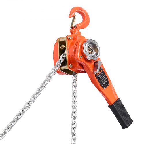 Manual Lever Chain Hoist 34T 1650LBS Capacity Heavy Duty Come Along 5FT