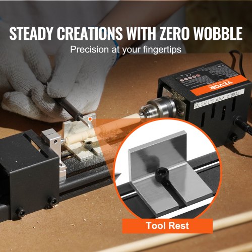 Compact Lathe Machine Dimensions 276 x 6.3 inches 24VDC 96W Includes