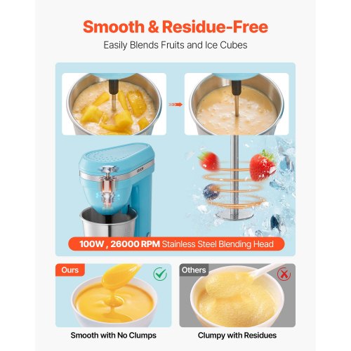 Milkshake Maker 100W Milk Shake Maker Mixer Single Head Drink Mixer