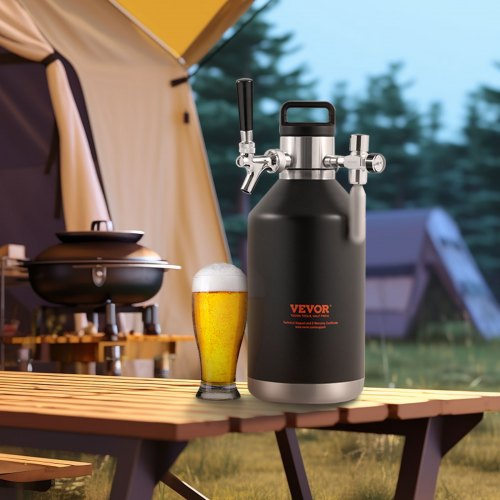 Beer Growler Tap System 128Oz 4L Mini Keg 304 Stainless Steel Pressurized
