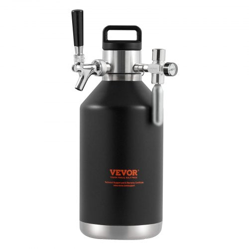 Beer Growler Tap System 128Oz 4L Mini Keg 304 Stainless Steel Pressurized