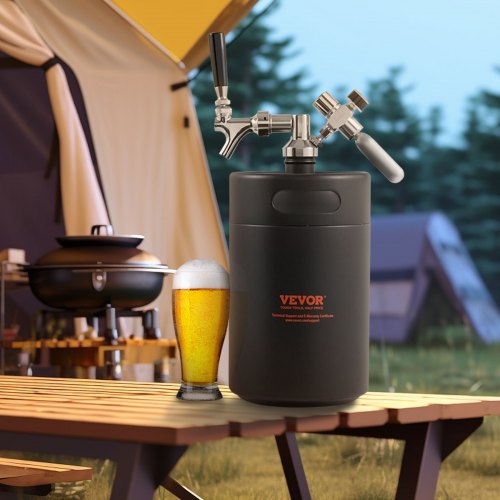 Beer Growler Tap System 170Oz 5L Mini Keg 304 Stainless Steel Pressurized