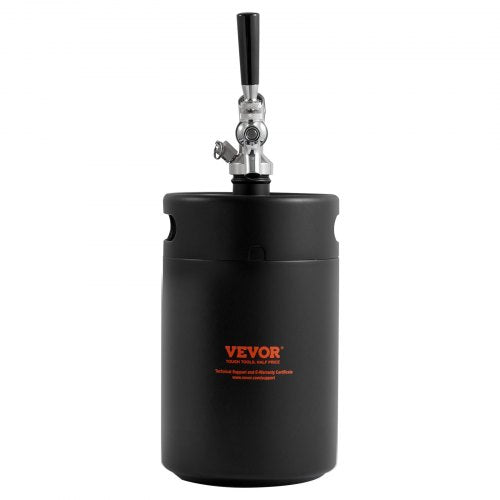 Beer Growler Tap System 170Oz 5L Mini Keg 304 Stainless Steel Pressurized