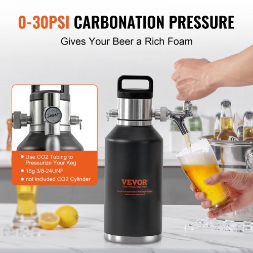 Beer Growler Tap System 64Oz 189L Mini Keg 304 Stainless Steel