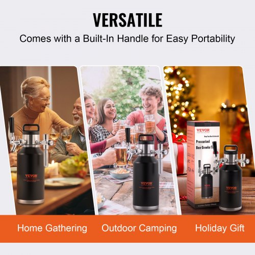 Beer Growler Tap System 64Oz 189L Mini Keg 304 Stainless Steel