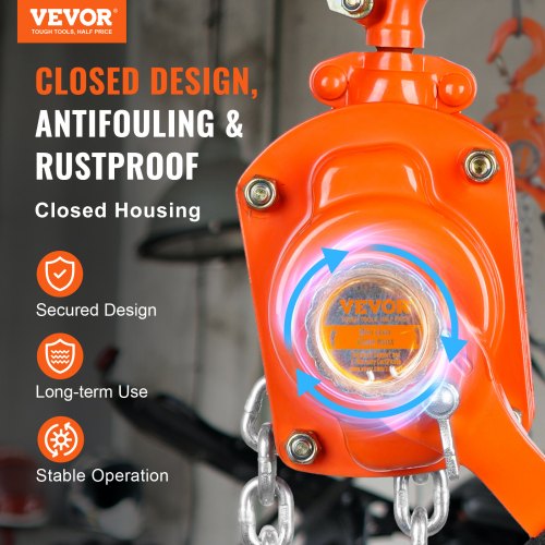 Manual Lever Chain Hoist 12 Ton 1100 lbs Capacity 5 FT Come Along G80