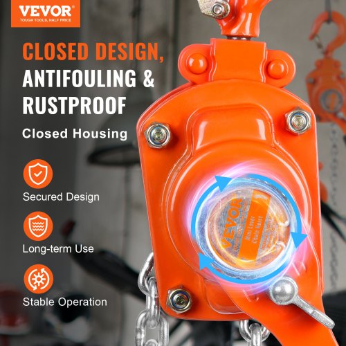 Manual Lever Chain Hoist 14 Ton 550 lbs Capacity 5 FT Come Along G80