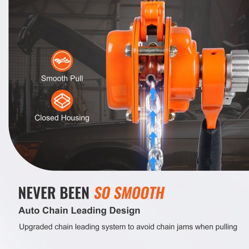 Manual Lever Chain Hoist 14 Ton 550 lbs Capacity 5 FT Come Along G80