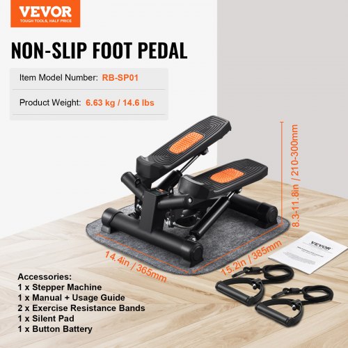 Stair Stepper Mini Stepper for Exercise at Home Hydraulic Fitness Twist