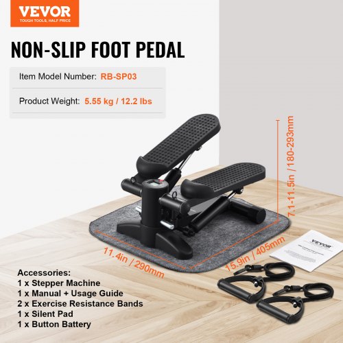 Stair Stepper Mini Stepper for Exercise at Home Hydraulic Fitness Stepper