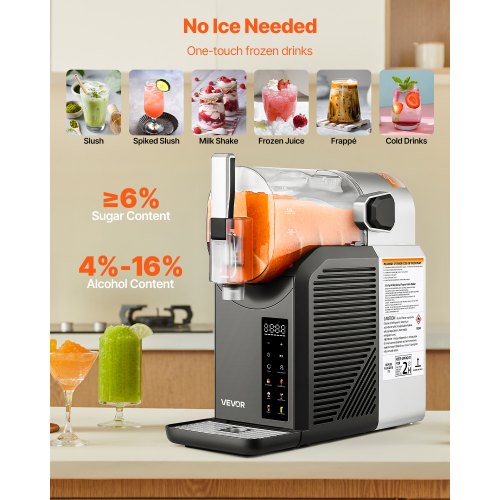 Slushie Machine 2L68oz No Ice Needed Slushy Machine for Home Frozen Drink