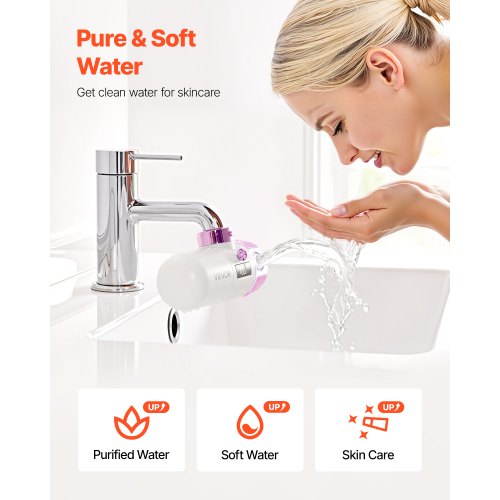 Skincare Water Filter Faucet Mount Water Filters with Micronano Bubble for Skin