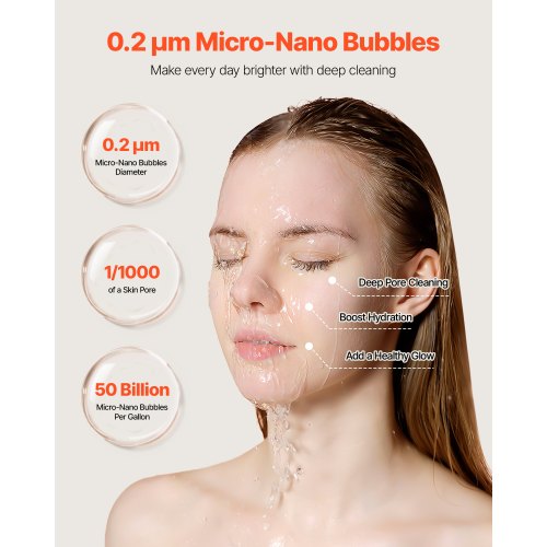 Skincare Water Filter Faucet Mount Water Filters with Micronano Bubble for Skin