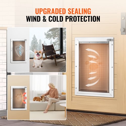 Pet Door 1327 x 2004 Aluminum Frame with Lock and Flap System
