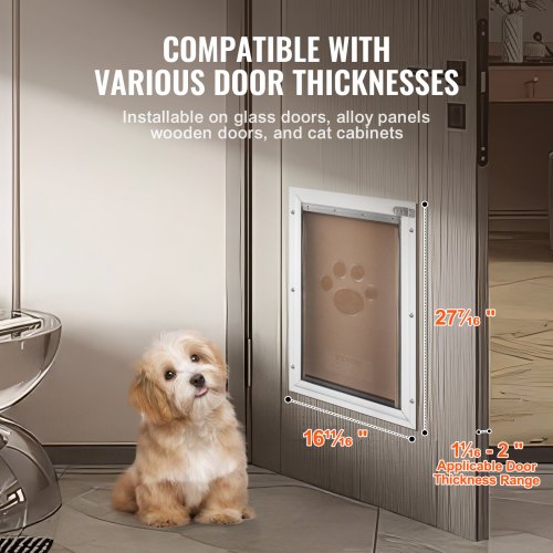 Pet Door 1665 x 2744 Aluminum Frame with Lock and Flap System