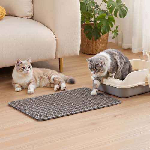 Cat Litter Mat 24 x 15 in DoubleLayer Litter Box Mat NonSlip