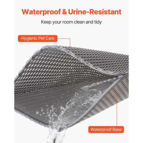Cat Litter Mat 30 x 24 in DoubleLayer Litter Box Mat NonSlip